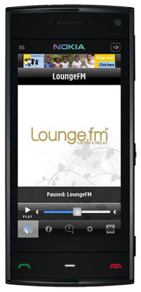 LoungeFM auf Nokia X6